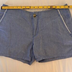 Columbia PFG Solar Fade Shorts Women’s 8 Blue White Trim Omni-Shade